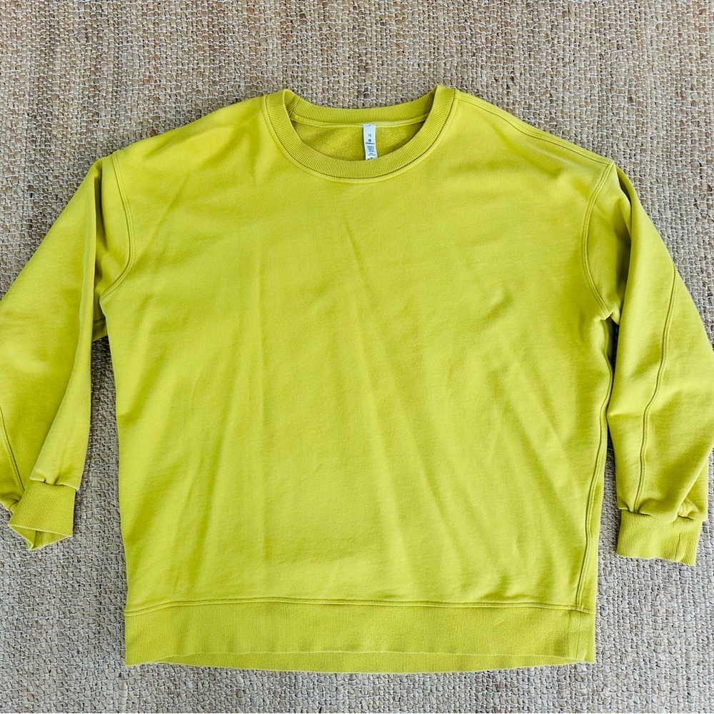 Lululemon perfectly oversized crewneck mustard‎ bright yellow size 10
